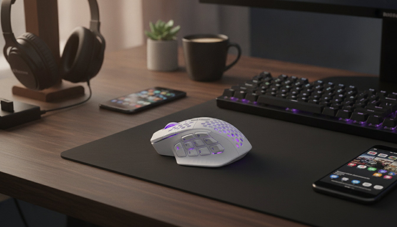 16-Button Wireless MMO Mouse: 24000 DPI RGB Control
