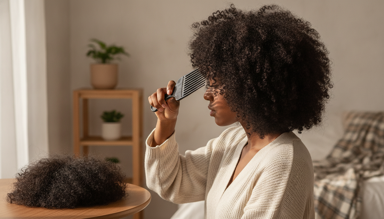 Afro Styling Comb: Root Lift for Curls & Real-Hair Wigs