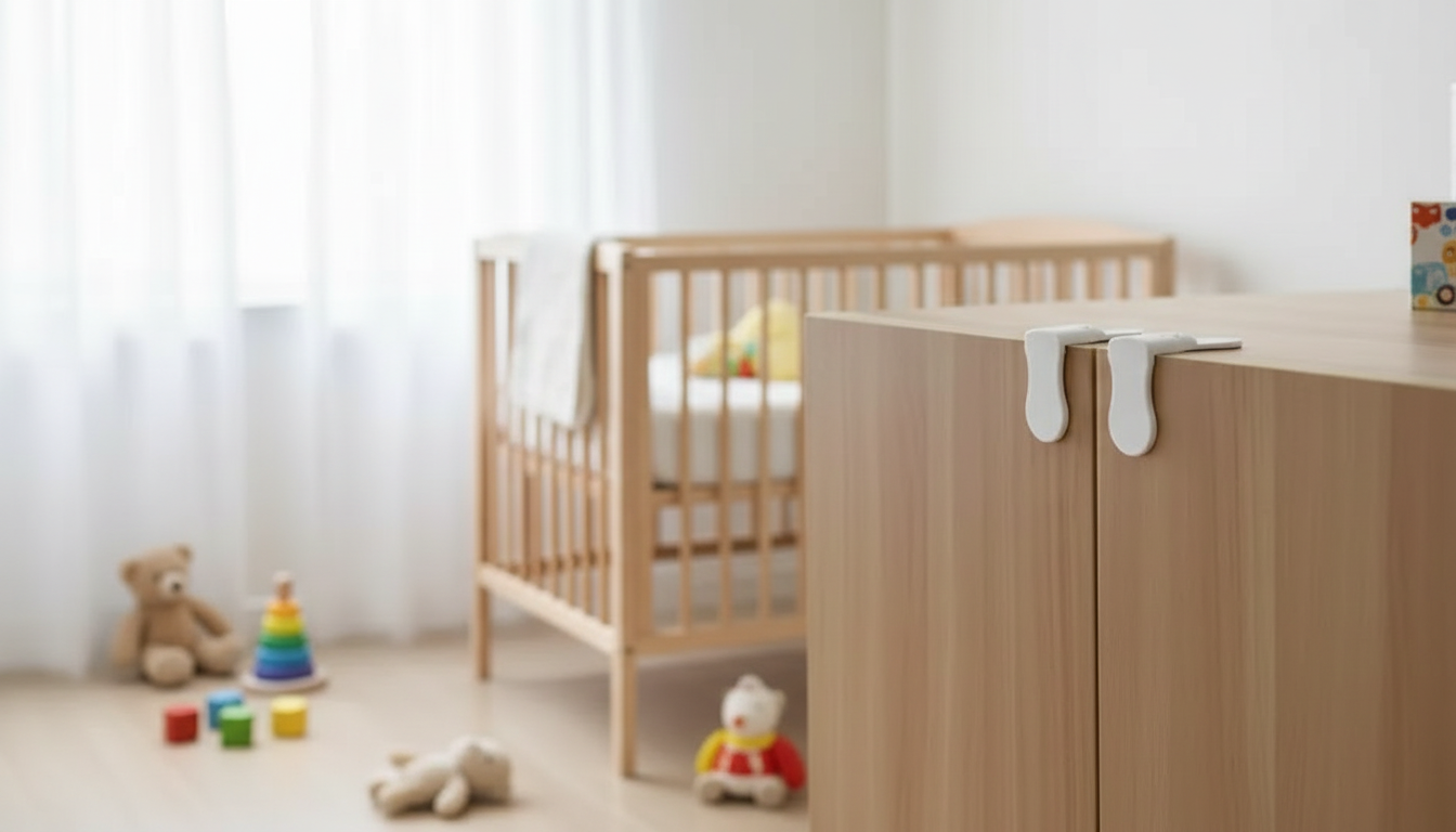 Anti-Pinch Drawer & Cabinet Locks for Childproof Homes