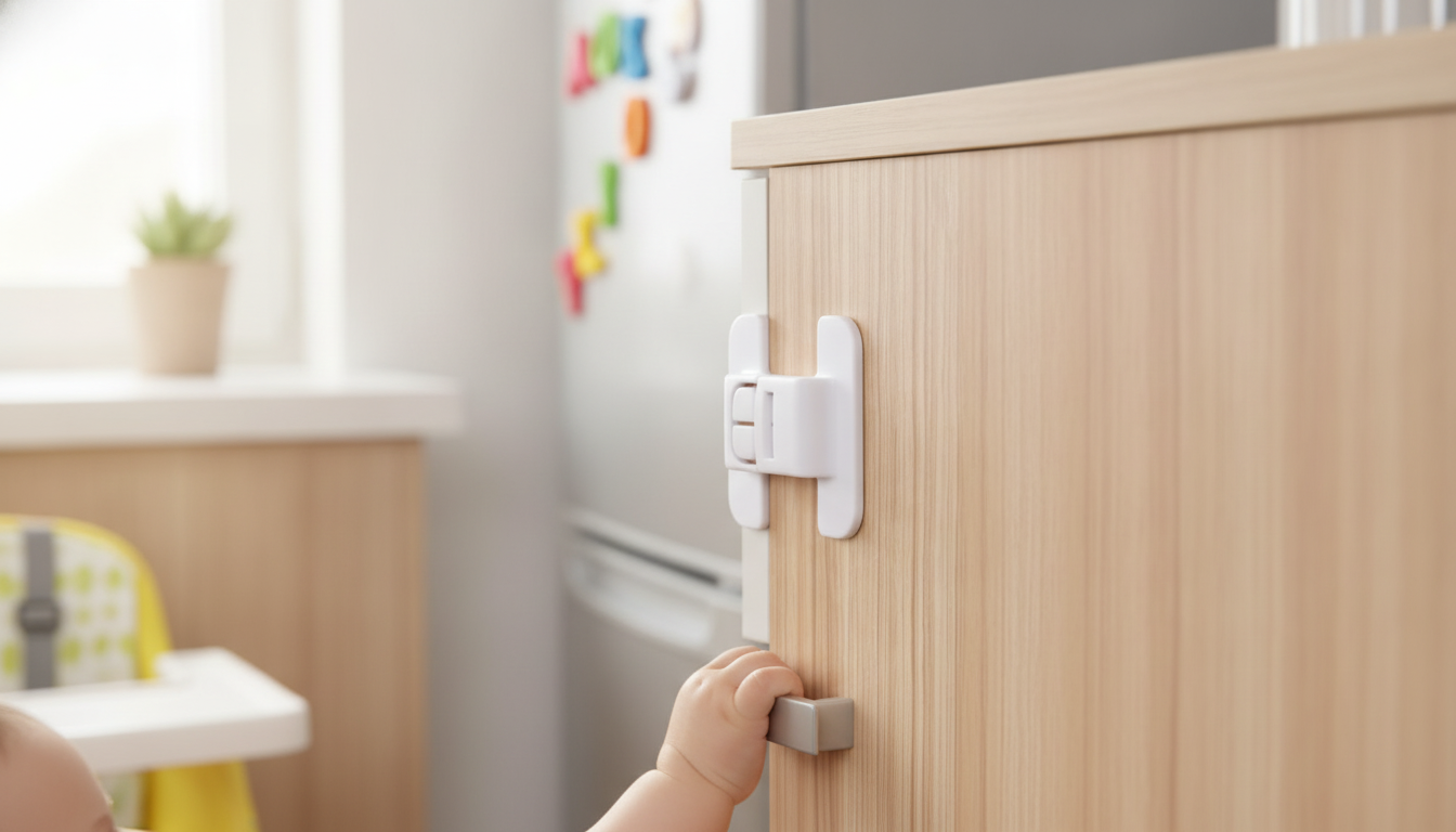 Baby Fridge & Cabinet Lock: Childproof Anti-Open Latch