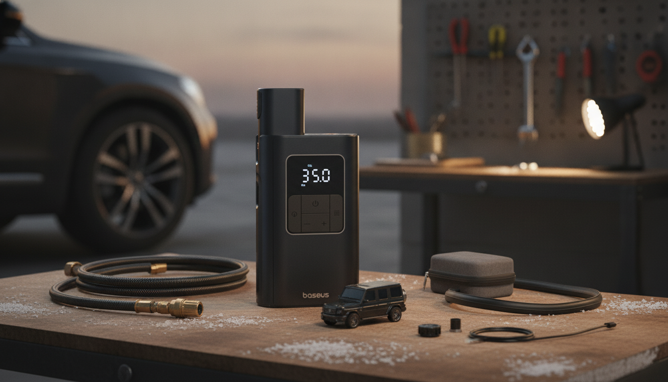 Portable Car Air Compressor Power Bank & Flashlight Guide