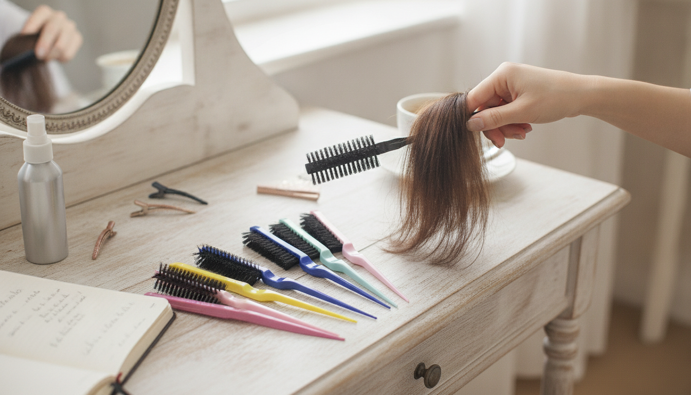 Rat Tail Backcombing Brush: Root Lift, Clean Parts