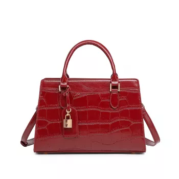 Croc-Embossed Tote Handbag: Polished Everyday Style